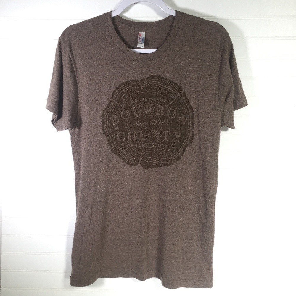 Goose Island Bourbon Graphic Tee Brown T-shirt   M